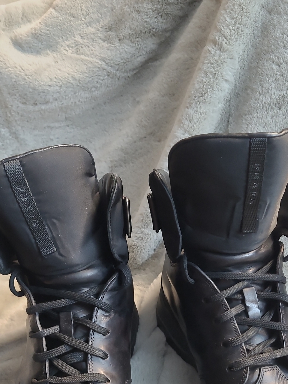 Prada Leather Combat Boots Mens U.S. 12 - Picture 10 of 10